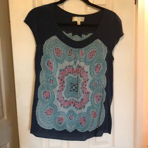 Silk bohemian top Anthropologie